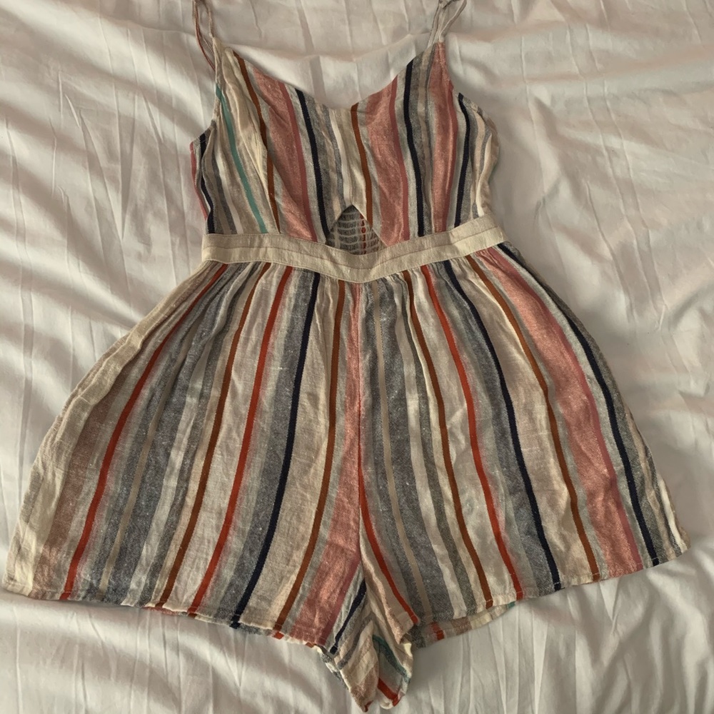 American Eagle Shorts romper with stripes